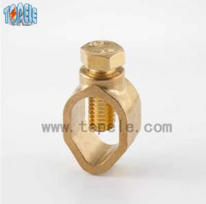 China Brass Electrical Connector Wiring Groud Rod Clamps / earth rod clamp electrical wire clip for grounding connector on sale 