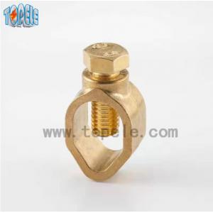 China Brass Electrical Connector Wiring Groud Rod Clamps / earth rod clamp electrical wire clip for grounding connector supplier