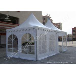 China Hard Aluminum Framed Wind Resistance High Peak Tents Soft Pvc Fabric Cover supplier