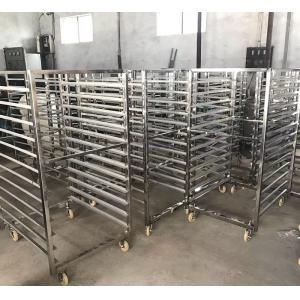 China 500kg SS Tray Rack Trolley 12-32 Layers Bread Cooling Trolley For Bakery wholesale