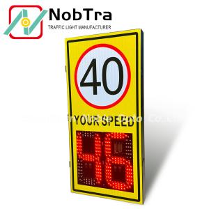 China Remote Control Solar Powered Radar Speed Signs with Integrated Radar and 140 Pcs LED Quantities on sale
