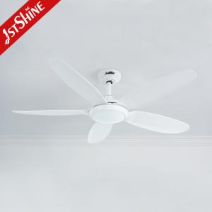 China DC Motor 5 ABS Blades Ceiling Fan , White 3 Color Led Light Decorative Ceiling Fan supplier