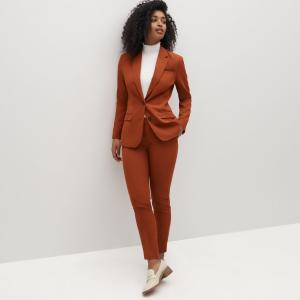 Burnt Orange Formal Stylish Womens Suits 5% Spandex