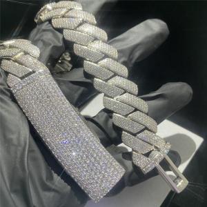 Jewelry Moissanite Hip Hop Cuban Chain 925 Sterling Silver Vvs Diamond Silver 20mm Mens