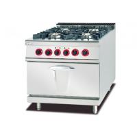 China Free Standing 4 Burners Commercial Gas Range 800 X 900 X 940 With Electric Oven 220V on sale