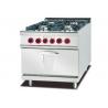 China Free Standing 4 Burners Commercial Gas Range 800 X 900 X 940 With Electric Oven 220V wholesale