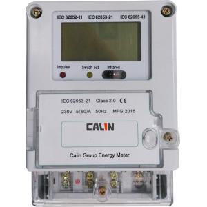 China 1 Phase Wireless Watt Meter Plc G3 Smart Electric Meters With Plug - In Module supplier