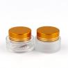 Airless Glass Beauty Cream Jars Aluminium / Plastic Cap 25-65mm Height