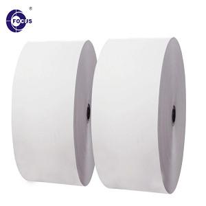 China 100% Wood Pulp Smooth Pure Bright Blue And Black Imaging Jumbo Thermal Paper Roll supplier