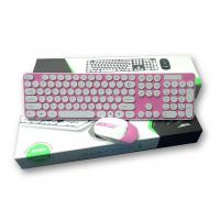 China Customized Layout 2.4G Backlit Wireless Keyboard And Mouse Combo Pink Color on sale