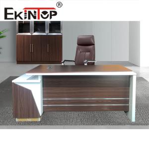 China OEM ODM L Shape Office Desk Oak Wood Executive Office Table supplier