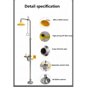 Customize SS304 emergency shower and eyewash station factory chemical place safety protection