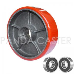 180mm 7 Inch Iron Core Polyurethane Pallet Truck Wheels replacement