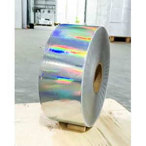 Self Adhesive Holographic Label Paper , Laser Holographic Mylar Roll