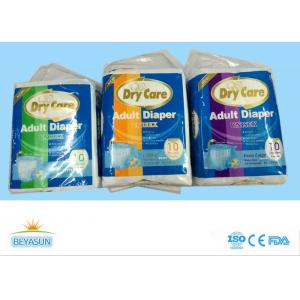Dry Care Brand Disposable Adult Diapers / Nappies With Wetness Indicator High Absorbency With USA Fluff Pulp Japan Sap