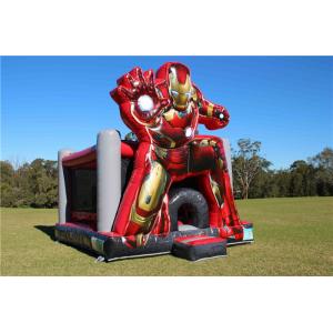 Waterproof 0.55mm PVC Inflatable Iron Man Jumping Castle 5 x 4 x 5m Customized
