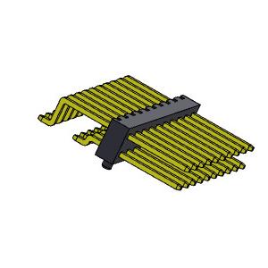 China Solo TIPO de SMT de la fila de Pin Header Connector 2.00m m - 2 *2 PIN To 2*40PIN H=2.00MM wholesale