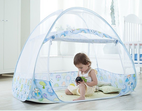 Crib Tent Safety to Keep Baby In, Pop up Crib Net Canopy Keep Baby From Climbing Out, Mosquito Net for Baby Crib