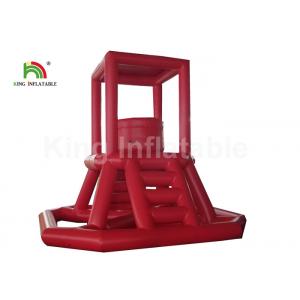 China Waterproof 5 x 5 x 4.5m Lifeguard Tower Hand Painting Blow Up PVC Tarpaulin Water Toy supplier