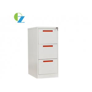 Customized Office Vertical Steel Filing Cabinets , Three Drawer Metal File Cabinet
