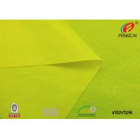 China 75D Hi Vis Yellow Fabric , Hi Vis Reflective Material Customized Width / Weight on sale