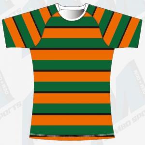 Adult Striped Rugby Polo Shirts Short Sleeve , 300gsm 4xl Rugby Shirts