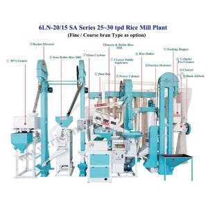 China Modern Compact Auto Complete Set Combined Rice Milling Machine with 51.52 kw in Nepal supplier
