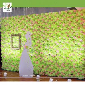 UVG artificial rose and hydrangea flower wall for wedding stage backdrop decoration and luxury floral design