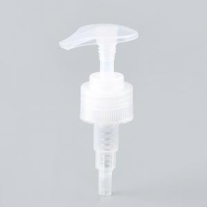 China Transparent Lotion Dispenser Pump 28 / 410 Plastic Shampoo Screw Soap For Bottles supplier
