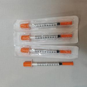 China 1ml Insulin Injection Syringe With Fixed Needle Concentric 100 Units Or 40 Units supplier