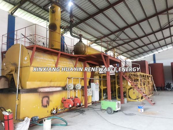 Pyrolysis Waste Oil Distillation Plant Huayin , Waste Motor Oil Recycling To