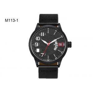 Water Resistant Men's Quartz Watch Sport PU Leather Fashion Reloj M113