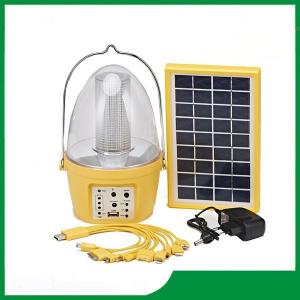 Plastic led solar lantern with solar panel, mobile phone charger, FM radio function