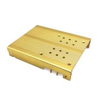 China ODM Gold Extruded Aluminum Heatsinks , Extruded Heat Sink With Punching Holes on sale