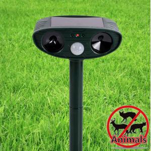 China Solar Sonic Ultrasonic Electronic Led Animal Dog Cat Pest Insect Repeller Away Chaser Stop supplier