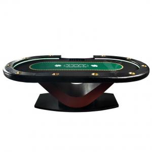 Solid Wood Poker Table OEM / ODM Professional Poker Table X Shaped Legs