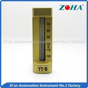 Back Mount Industrial Glass Thermometer / Brass Glass Temperature Thermometer