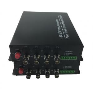 China 4Ch 1080P HD SDI To Fiber Converter With RS485 Reverse Data , One SDI Loop Out supplier