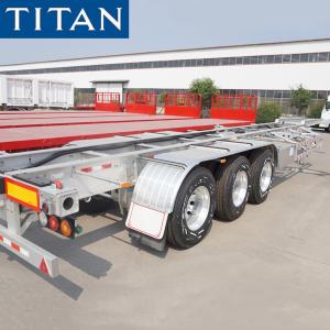 TITAN 3 axle container terminal combo chassis trailer for sale