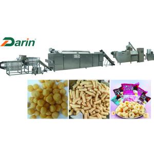 China Puffed Corn Onion Ring Puff Snack Machine , Snack Food Extruder Machine supplier