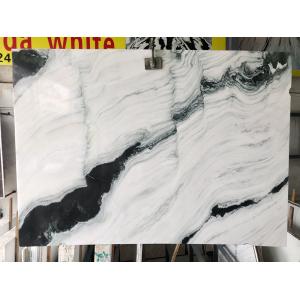 China Panda White Flooring Counter Kitchen Marble Stone Slab Black Wave Natural Stone