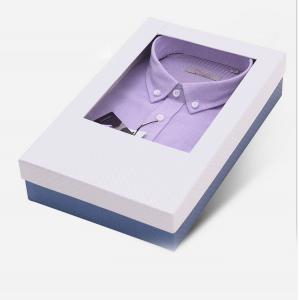 China Custom design soft cardboard paper packaging box for shirt with pvc window supplier