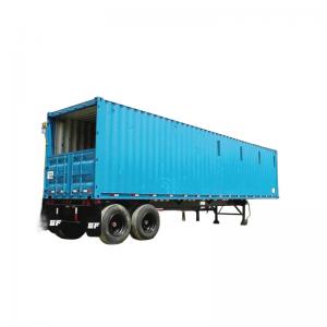 2 Axle Payload 40t Cargo Semi Trailer Vehicle Container  Mechanical Suspension