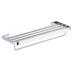 China Double towel rack86011B-Square &Brass&Chrome &Bathroom Accessories &kitchen&Sanitary Hardware supplier
