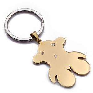 316 Stainless Steel 18K Gold Plated Key Ring , Personalised Key Ring For Girls