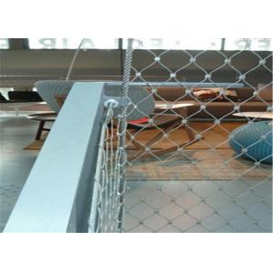 60*60 Mm Hole Architectural Wire Mesh , Steel Cable Netting