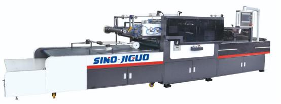 Machine à encartage automatique SINO JIGUO TC-1100Q avec machine de découpe d'angles et de rainage, découpe en V, vitesse de travail maximale 15000 feuilles/heure, vitesse de travail maximale à plat 30000 feuilles/heure