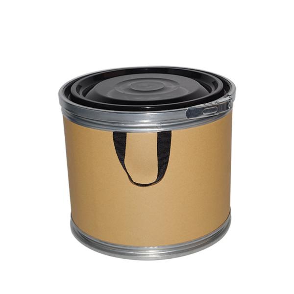 20L Fiber Drum With Black Plastic Lid & Plywood Base | Export From Shanghai Port | Stackable Design