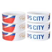 China Fashionable Festival Colored Paper Wristbands White Red Blue Tear Resistant on sale