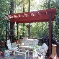 China Coffee Decorative Timber WPC Pergola Grooving Surfacec Outdoor Garden 5M on sale